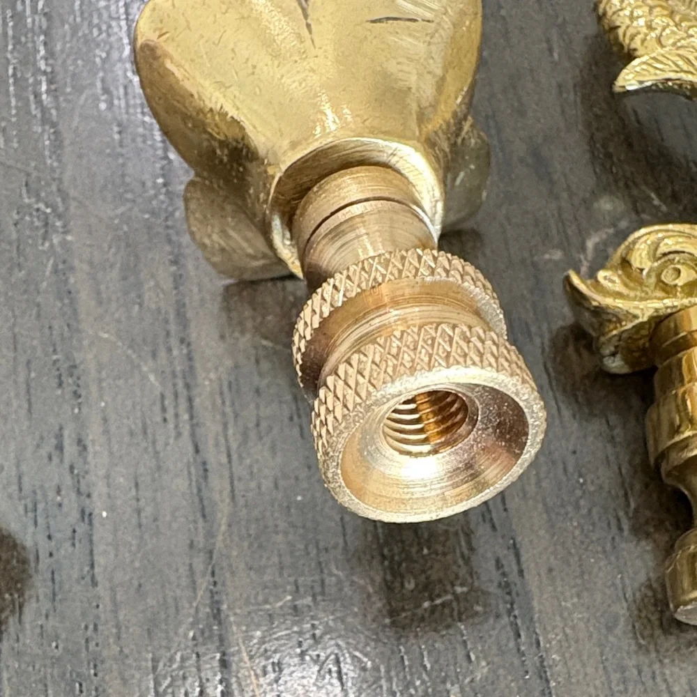 Gold Decorative Wall Hook Finials - Set of 5